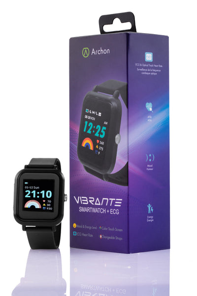 Archon Vibrante ECG Smart Watch 智能心電健康手錶 I ECG心電圖功能 I 24小時心律不正檢測 I 心情、能量測量 I 原裝行貨一年保養 【星期日截單，7-10個工作天發貨】